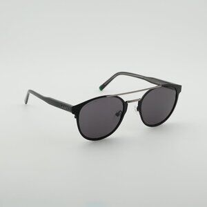 Lacoste L263S 002 Sunglasses Black/Ruthenium Square Frame, Grey Lenses
